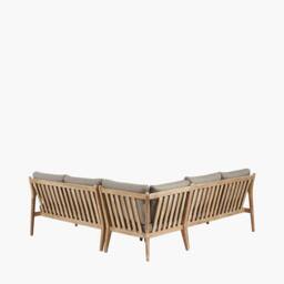 Ruma Taupe & Natural Acacia Wood 4 Seater Garden Corner Set - thumbnail 7