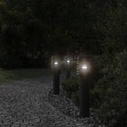 Berkfield Home Outdoor Floor Lamps 3pcs Black 60 cm Stainless Steel - thumbnail 3