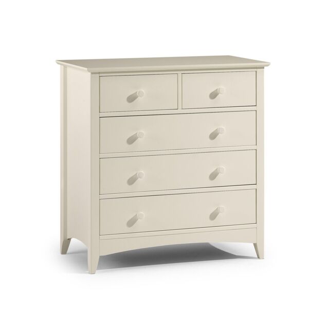 Ashfield Stone White 5 Drawer Chest in Ivory - image 1