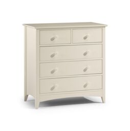 Ashfield Stone White 5 Drawer Chest in Ivory - thumbnail 1