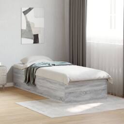 Berkfield Home Bed Frame without Mattress Grey Sonoma 90x200 cm - thumbnail 3