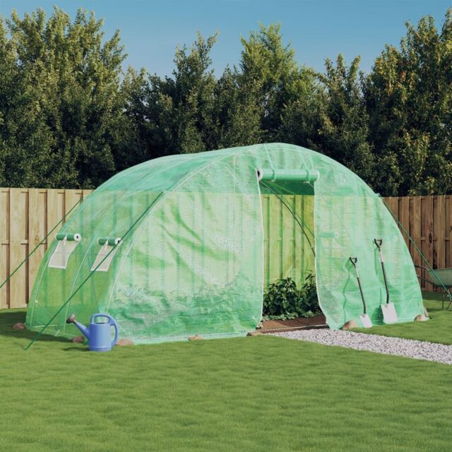 Berkfield Home Greenhouse with Steel Frame Green 10 m¬≤ 5x2x2.3 m - image 1