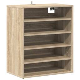 Berkfield Home Shoe Cabinet Sonoma Oak 60x35x70 cm Engineered Wood in Brown - Size: 60 x 35 x 70 cm - thumbnail 6
