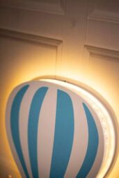 Marco Paul Blue Hot Air Balloon Night Light Nursery Kid's Room Decoration Wall Lamp Chord - thumbnail 5