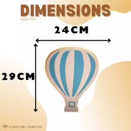 Marco Paul Blue Hot Air Balloon Night Light Nursery Kid's Room Decoration Wall Lamp Chord - thumbnail 3