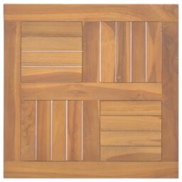 Berkfield Home Square Table Top 50x50x2.5 cm Solid Wood Teak in Brown