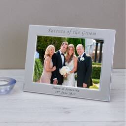 Uniqueful Personalised Parents of the Groom Silver Plated Frame - thumbnail 3