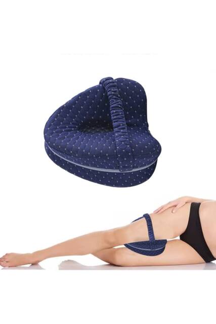 KDMD Memory Foam Leg Alignment Pillow for Side Sleepers Sciatica in Blue - image 1