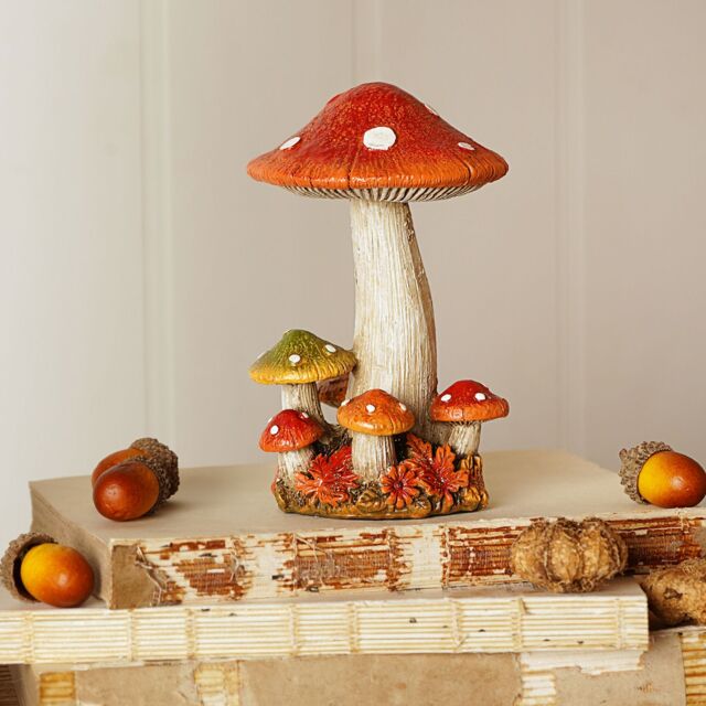 Country Living Autumn Harvest Mushroom Ornament 12cm - image 1
