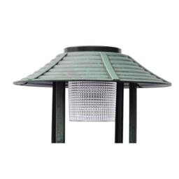 Berkfield Home Decorative Bird Bath/ Feeder with Solar Light in Green - thumbnail 3