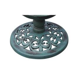 Berkfield Home Decorative Bird Bath/ Feeder with Solar Light in Green - thumbnail 4