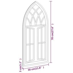 Berkfield Home Mirror Sand 70x30 cm Iron for Indoor Use in Cream - thumbnail 6