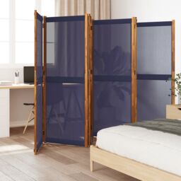 Berkfield Home 6-Panel Room Divider Dark Blue 420x180 cm