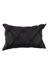 Living and Home Textured Pinch Pleat Duvet Cover Set 3 Pcs with Pillowcases in Black - Size: King - thumbnail 6
