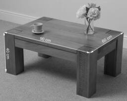 Thats Furniture Kuba Chunky Small Oak Coffee Table for Living Room in Light Oak - thumbnail 5