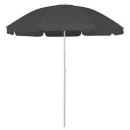Berkfield Home Beach Umbrella Anthracite 240 cm in Black - thumbnail 1
