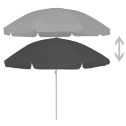 Berkfield Home Beach Umbrella Anthracite 240 cm in Black - thumbnail 2