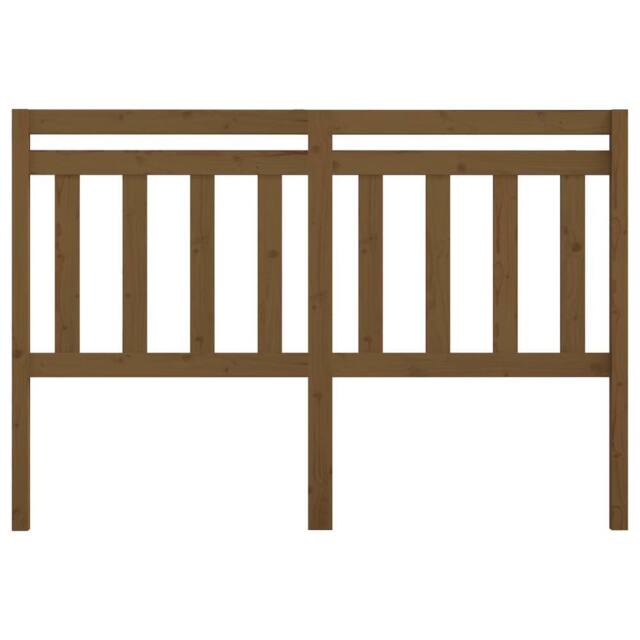 Berkfield Home Beautiful Bed Headboard Honey Brown 146x4x100 cm Solid Wood Pine - Size: 146 x 4 x 100 cm - image 1