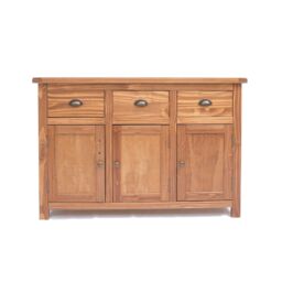 Cabinet Bits Padua Lacquered 3 Drawer 3 Door Sideboard Brass Cup Handle in Brown - thumbnail 1
