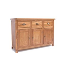 Cabinet Bits Padua Lacquered 3 Drawer 3 Door Sideboard Brass Cup Handle in Brown - thumbnail 4