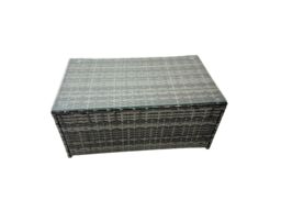 Fimous 9 Seat Rattan High Back Corner Sofa Set with 2 Big Stools in Dark Grey - thumbnail 3