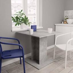 Berkfield Home Beautiful Dining Table Concrete Grey 80x80x75 cm Engineered Wood - Size: 80 x 80 x 75 cm - thumbnail 2