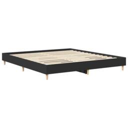 Berkfield Home Durable Bed Frame No Mattress Black 200x200 cm Engineered Wood - thumbnail 7