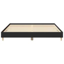 Berkfield Home Durable Bed Frame No Mattress Black 200x200 cm Engineered Wood - thumbnail 5