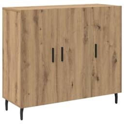 Berkfield Home Sideboard with Storage with Door Brown 90 x 34 x 80 cm Engineered wood - thumbnail 3