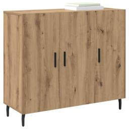 Berkfield Home Sideboard with Storage with Door Brown 90 x 34 x 80 cm Engineered wood - thumbnail 1