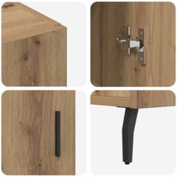 Berkfield Home Sideboard with Storage with Door Brown 90 x 34 x 80 cm Engineered wood - thumbnail 9