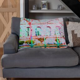 Benjamin Tate Design Red Tree In London Blanket in Natural - Size: 120 cm x 150 cm - thumbnail 2