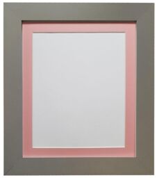 Frames & Mirrors 4U Metro Dark Grey Frame with Pink Mount A4 Image Size 10 x 6 - thumbnail 1