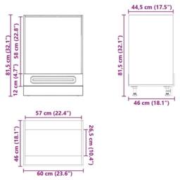 Berkfield Home Oven Cabinet Kalmar High Gloss White Engineered Wood - thumbnail 9