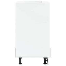 Berkfield Home Oven Cabinet Kalmar High Gloss White Engineered Wood - thumbnail 4