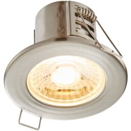 Loops Tool-less Recessed Bathroom IP65 Downlight - 4W Warm White LED - Satin Nickel in Metallics - thumbnail 4