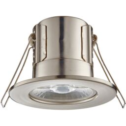 Loops Tool-less Recessed Bathroom IP65 Downlight - 4W Warm White LED - Satin Nickel in Metallics - thumbnail 3