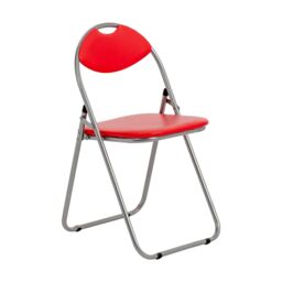 Harbour Housewares Padded Folding Desk Chair in Red - thumbnail 1