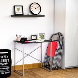 Harbour Housewares Padded Folding Desk Chair in Red - thumbnail 6