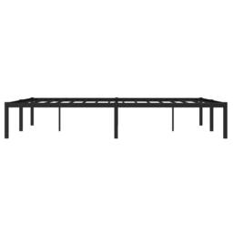 Berkfield Home Metal Bed Frame without Mattress Black 135x190cm - Size: 135x190 cm - thumbnail 6