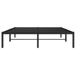 Berkfield Home Metal Bed Frame without Mattress Black 135x190cm - Size: 135x190 cm - thumbnail 5