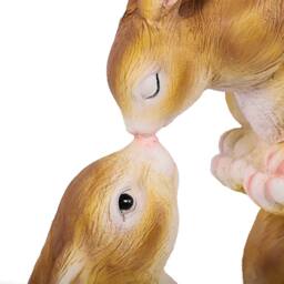 Voltico Easter Mother & Baby Hare Garden Ornament 33cm Spring Bunny Decor in Light Brown - Size: 1 Pack - thumbnail 5