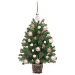 Berkfield Home Artificial Christmas Tree with 150 LEDs Green 65 cm PE & PVC - thumbnail 4