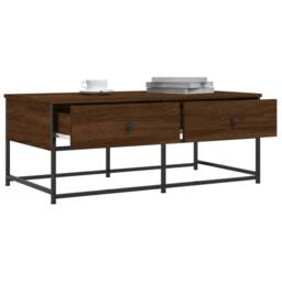 Berkfield Home Coffee Table Brown Oak 100x51x40 cm Engineered Wood - Size: 100 x 51 x 40 cm - thumbnail 4