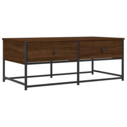 Berkfield Home Coffee Table Brown Oak 100x51x40 cm Engineered Wood - Size: 100 x 51 x 40 cm - thumbnail 1