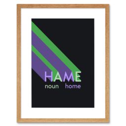 "Artery8 Wall Art Print Scottish Word Definition Hame Home Scots Dictionary Framed Art in Beige - Size: W7"" x H9""" - thumbnail 1