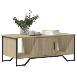 Berkfield Home Durable Coffee Table Sonoma Oak 100x51x40 cm Engineered Wood in Light Tan - Size: 100 x 51 x 40 cm - thumbnail 4
