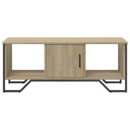 Berkfield Home Durable Coffee Table Sonoma Oak 100x51x40 cm Engineered Wood in Light Tan - Size: 100 x 51 x 40 cm - thumbnail 5