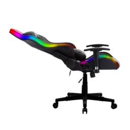 Neo Black Leather PC Gaming Chair with LED Lights in Jet Black - thumbnail 8