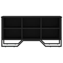 Berkfield Home Shoe Cabinet Black 90x38x45.5 cm Engineered Wood - thumbnail 4